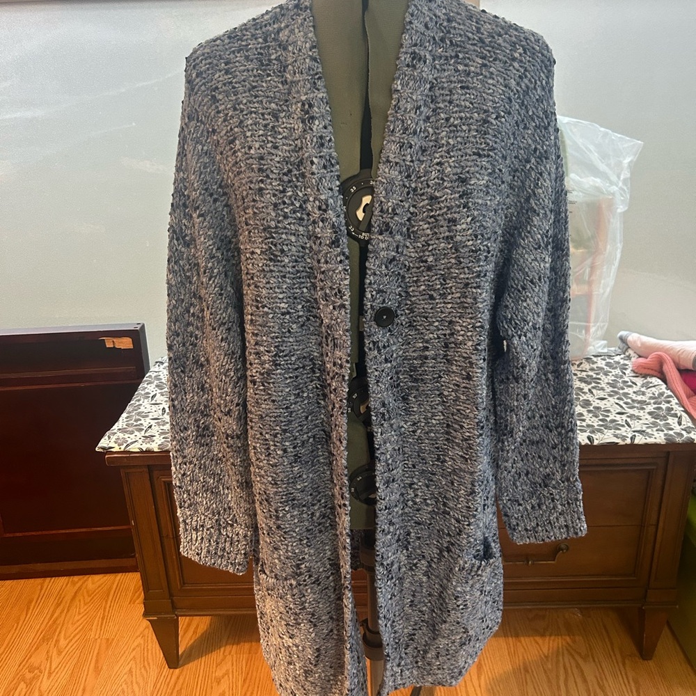 NWT J. Jill Blue Textured Sweater GORGEOUS